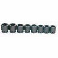 Williams Socket Set, 8 Pieces, 3/4 Inch Dr, Shallow, 3/4 Inch Size JHWMS-6-8H